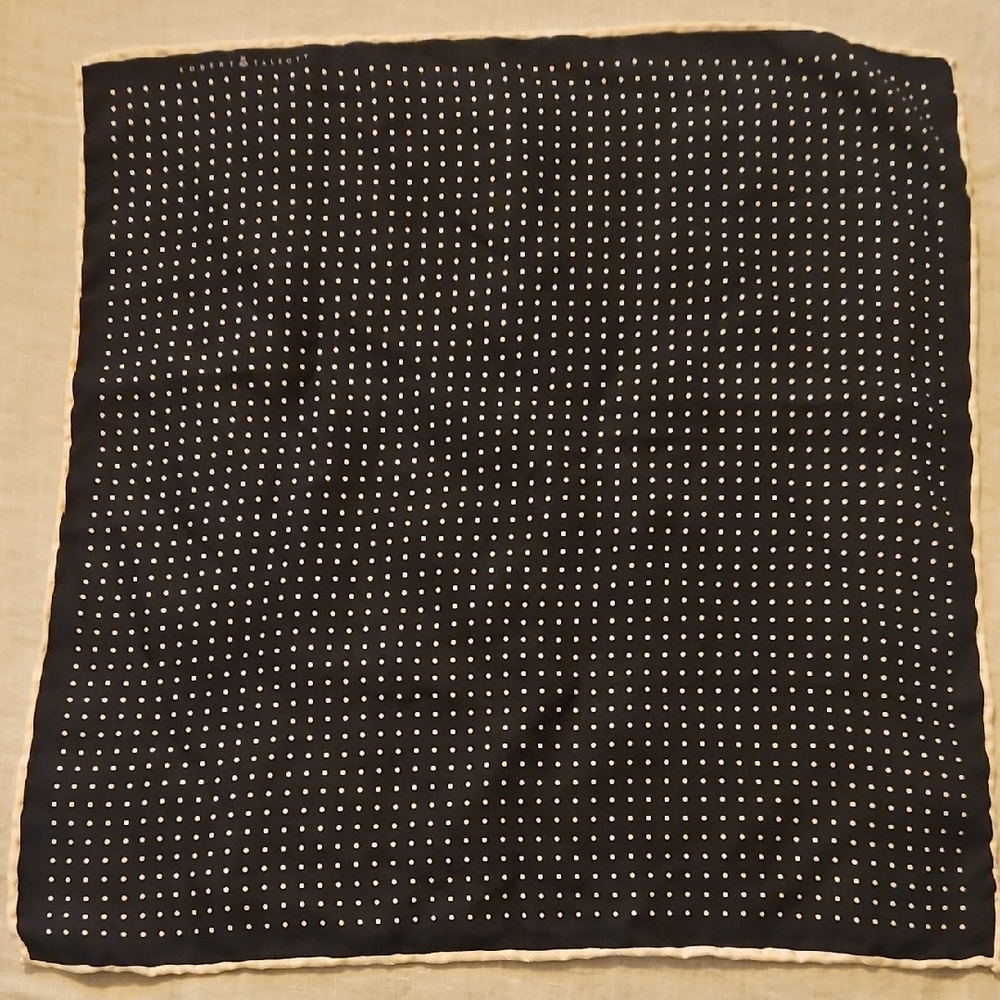 Silk Polka Dot Scarf or Accessory Pocket Square